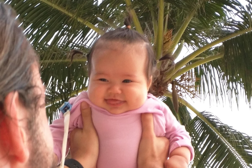 Baby with Palm Tree