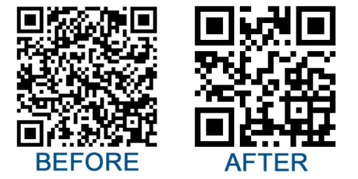 Compare simple and complex QR code